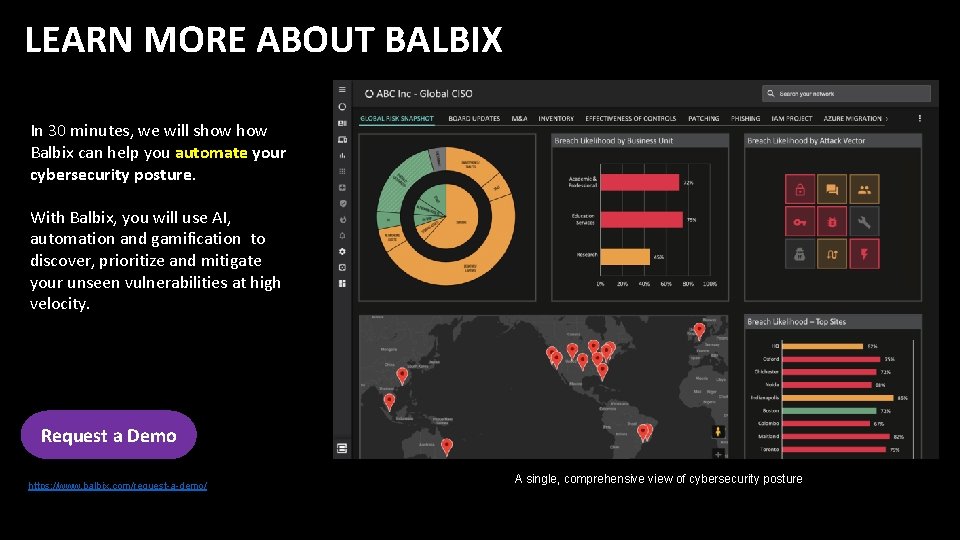 LEARN MORE ABOUT BALBIX In 30 minutes, we will show Balbix can help you
