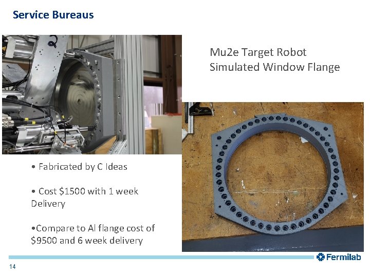 Service Bureaus Mu 2 e Target Robot Simulated Window Flange • Fabricated by C