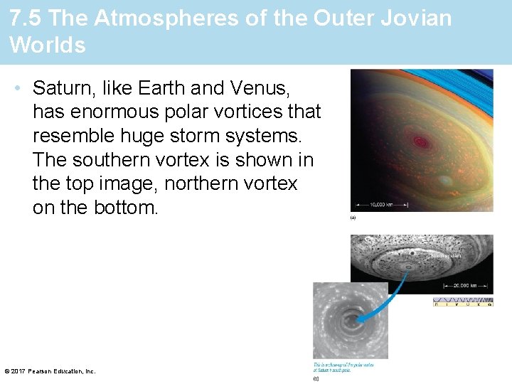 7. 5 The Atmospheres of the Outer Jovian Worlds • Saturn, like Earth and