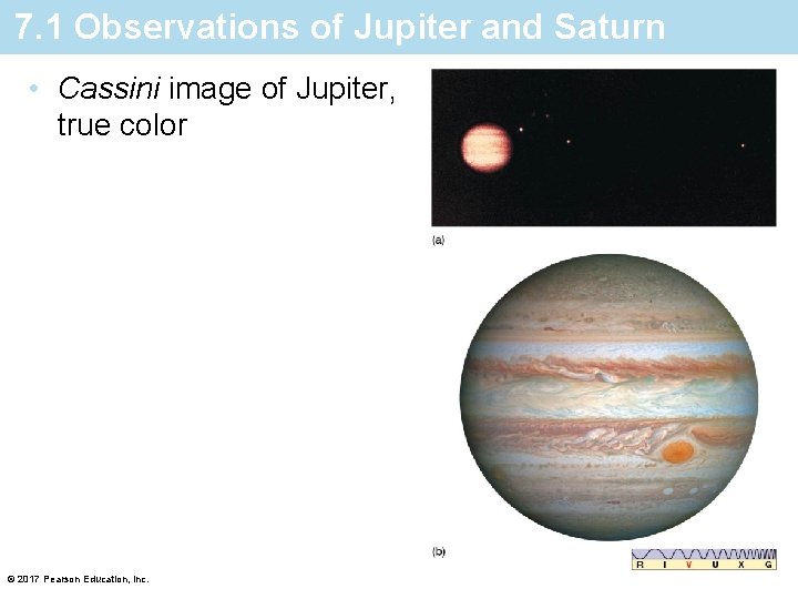7. 1 Observations of Jupiter and Saturn • Cassini image of Jupiter, true color