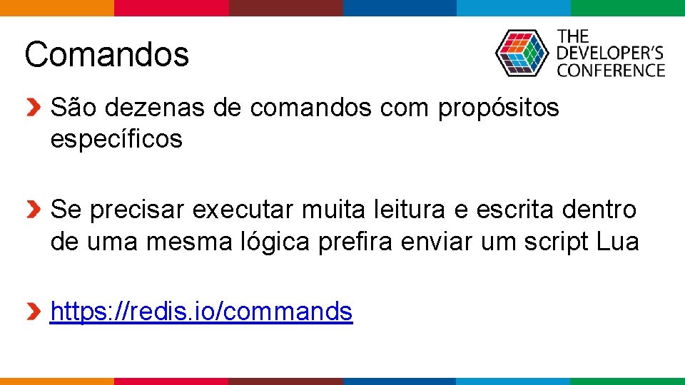 Comandos São dezenas de comandos com propósitos específicos Se precisar executar muita leitura e