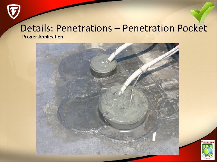 Details: Penetrations – Penetration Pocket Proper Application 