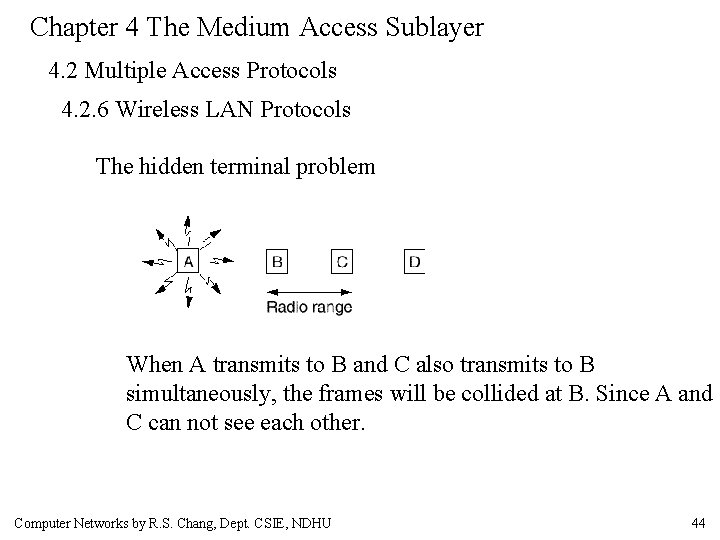 Chapter 4 The Medium Access Sublayer 4. 2 Multiple Access Protocols 4. 2. 6