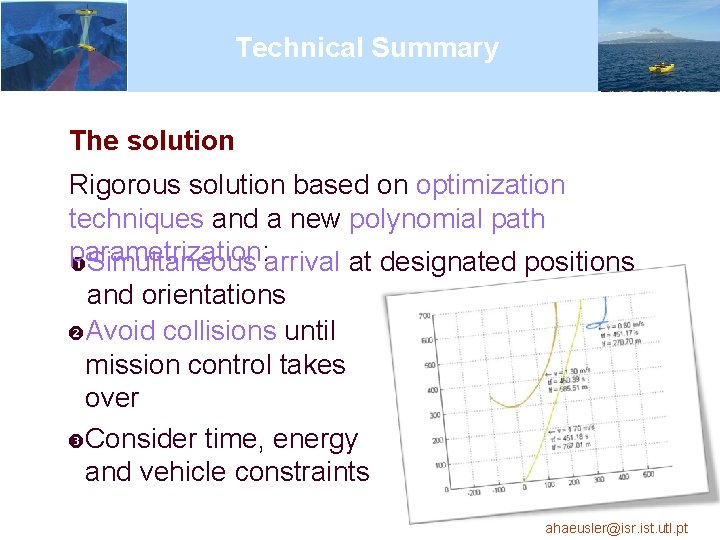 Technical Summary The solution Rigorous solution based on optimization techniques and a new polynomial