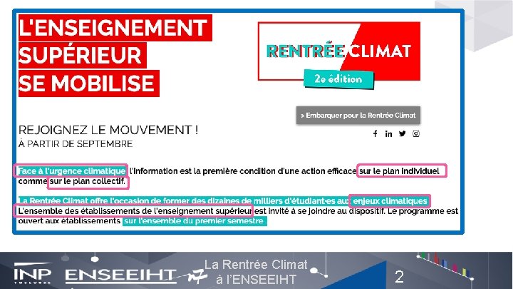 La Rentrée Climat à l’ENSEEIHT 2 