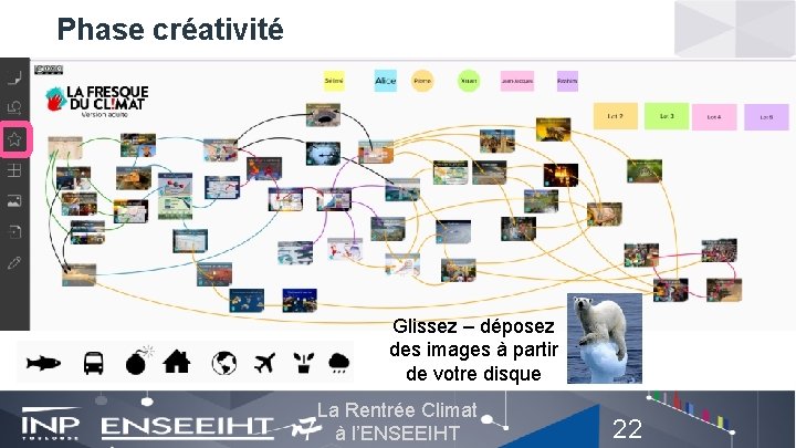 Phase créativité Glissez – déposez des images à partir de votre disque La Rentrée