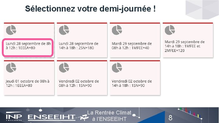 Sélectionnez votre demi-journée ! La Rentrée Climat à l’ENSEEIHT 8 