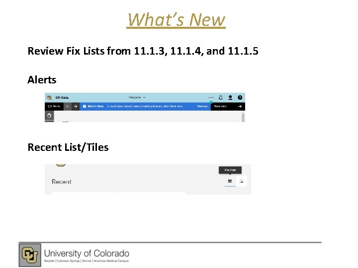 What’s New Review Fix Lists from 11. 1. 3, 11. 1. 4, and 11.