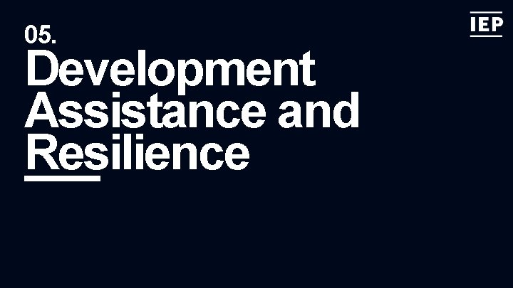 05. Development Assistance and Resilience 