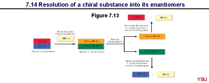 7. 14 Resolution of a chiral substance into its enantiomers Figure 7. 13 YSU