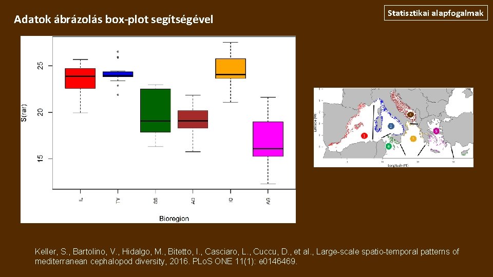 Adatok ábrázolás box-plot segítségével Statisztikai alapfogalmak Keller, S. , Bartolino, V. , Hidalgo, M.