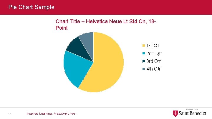 Pie Chart Sample Chart Title – Helvetica Neue Lt Std Cn, 18 Point 1