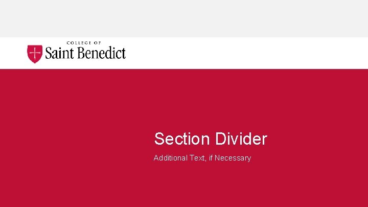 Section Divider Additional Text, if Necessary 