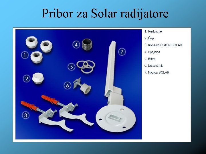 Pribor za Solar radijatore 