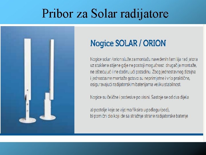 Pribor za Solar radijatore 