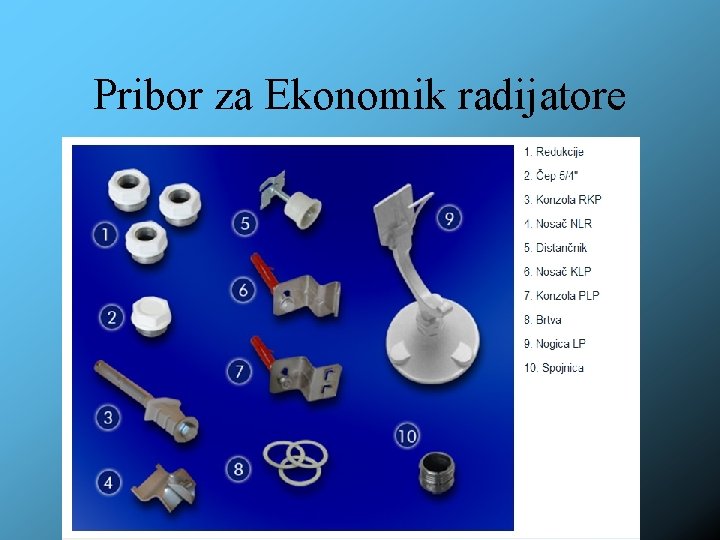 Pribor za Ekonomik radijatore 