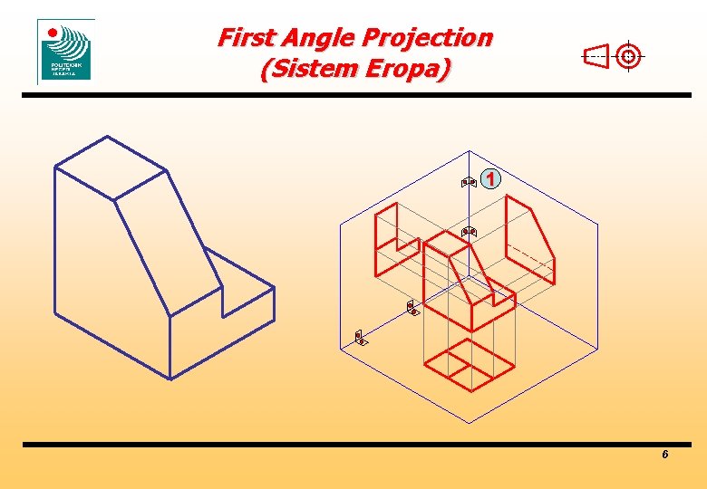 First Angle Projection (Sistem Eropa) 1 6 