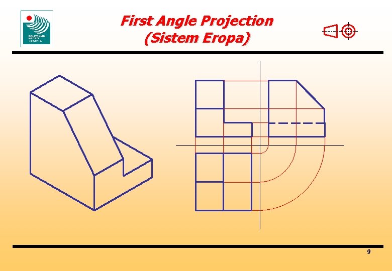 First Angle Projection (Sistem Eropa) 9 