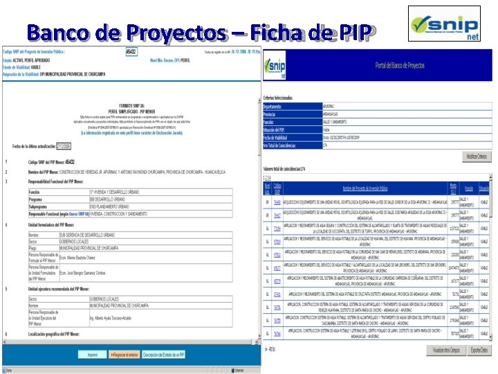 Banco de Proyectos – Ficha de PIP 