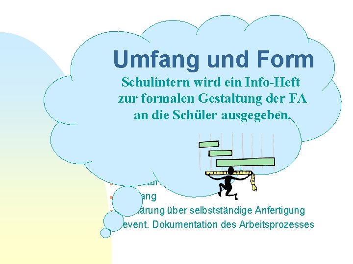 Umfang und Form wird ein Info-Heft 8 - Schulintern 12 Seite DIN A 4,