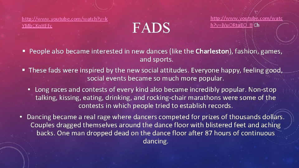 http: //www. youtube. com/watch? v=k YMb. CKn. HFFc FADS http: //www. youtube. com/watc h?