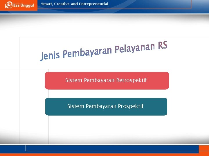 Sistem Pembayaran Retrospektif Sistem Pembayaran Prospektif Sistem Pembayaran Retrospektif Sistem Pembayaran Prospektif