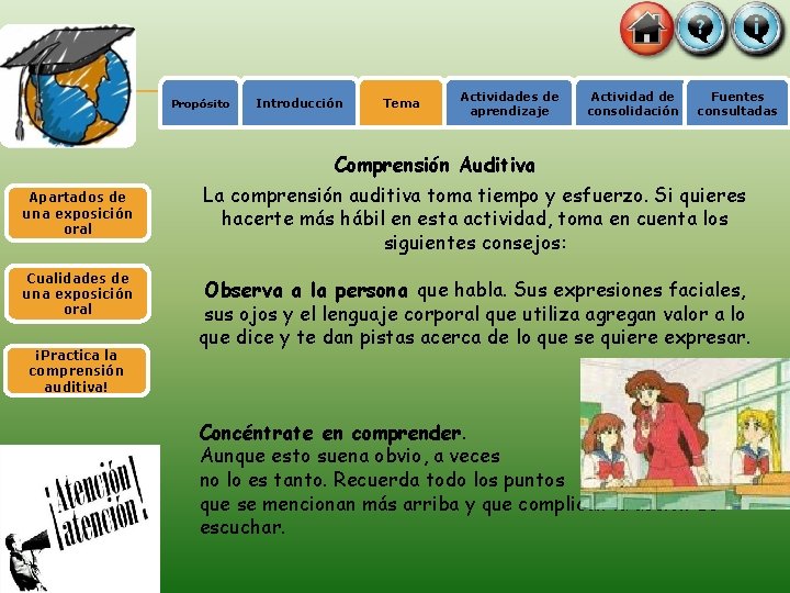 COMPRENSIN AUDITIVA BIENVENIDOS Propsito Meta aprendizaje Qu vas