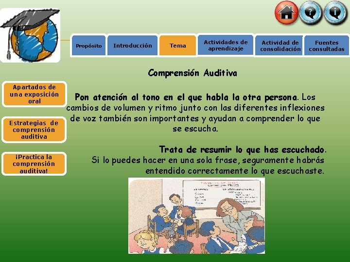 COMPRENSIN AUDITIVA BIENVENIDOS Propsito Meta aprendizaje Qu vas