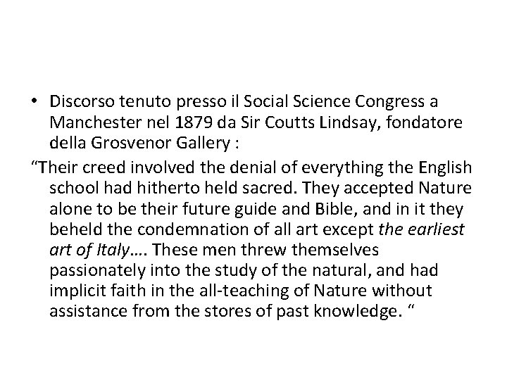  • Discorso tenuto presso il Social Science Congress a Manchester nel 1879 da