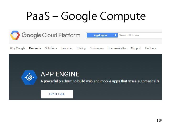 Paa. S – Google Compute 100 