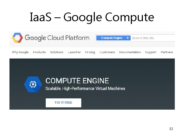 Iaa. S – Google Compute 83 