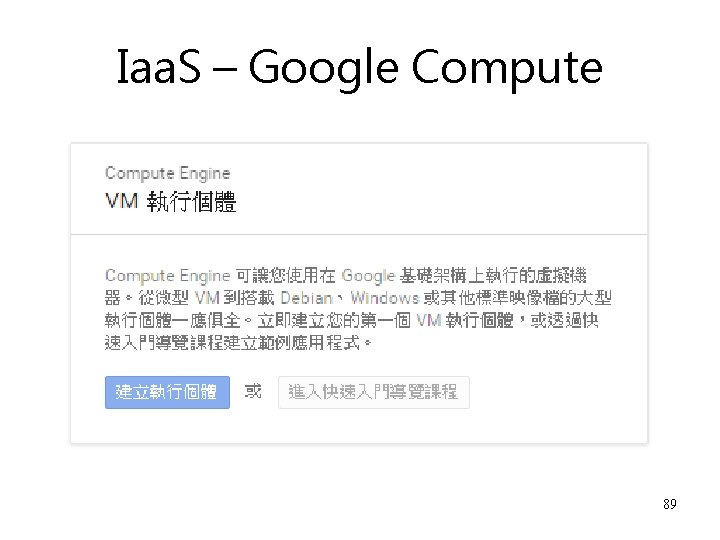 Iaa. S – Google Compute 89 