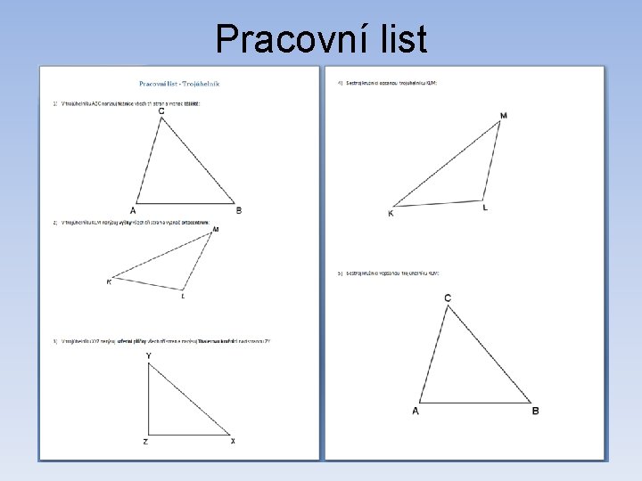 Pracovní list 