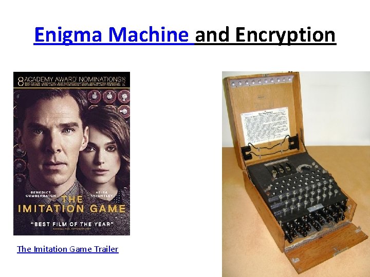 Enigma Machine and Encryption The Imitation Game Trailer 