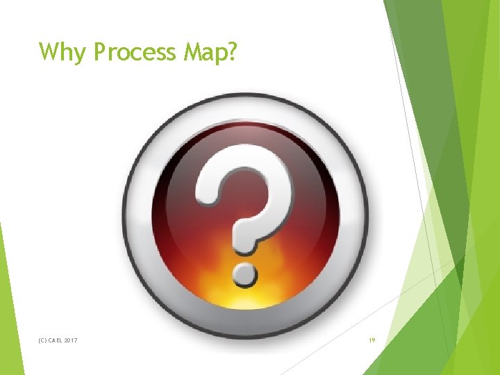 Why Process Map? (C) CAEL 2017 19 Why Process Map? (C) CAEL 2017 19
