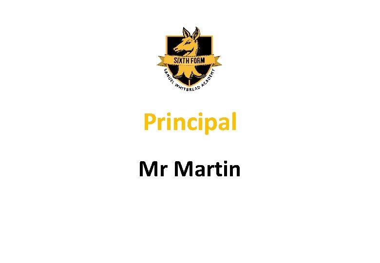 Principal Mr Martin 