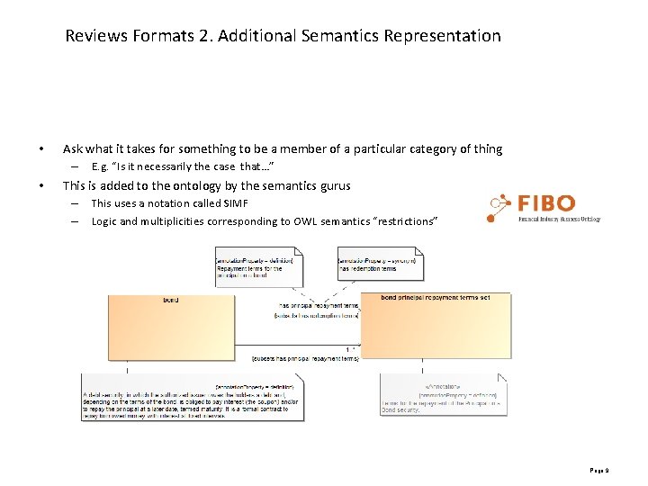 Reviews Formats 2. Additional Semantics Representation • Ask what it takes for something to