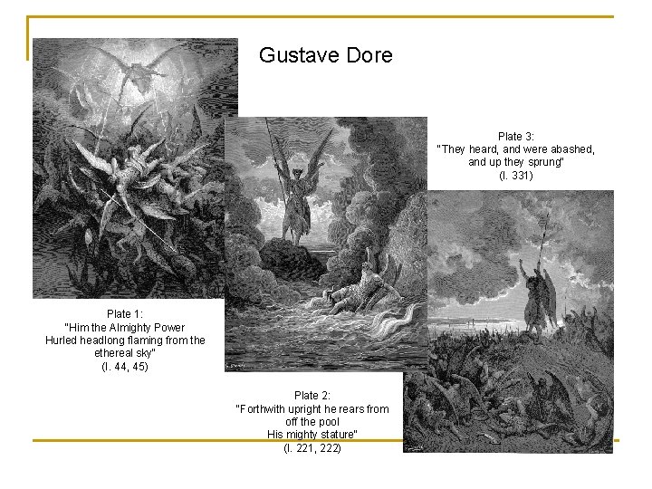 Gustave Dore Plate 3: "They heard, and were abashed, and up they sprung" (I.
