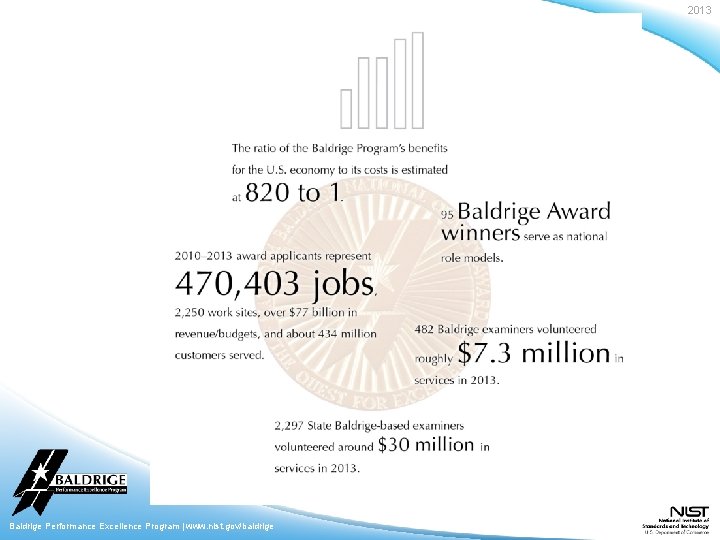 2013 Baldrige Performance Excellence Program | www. nist. gov/baldrige 
