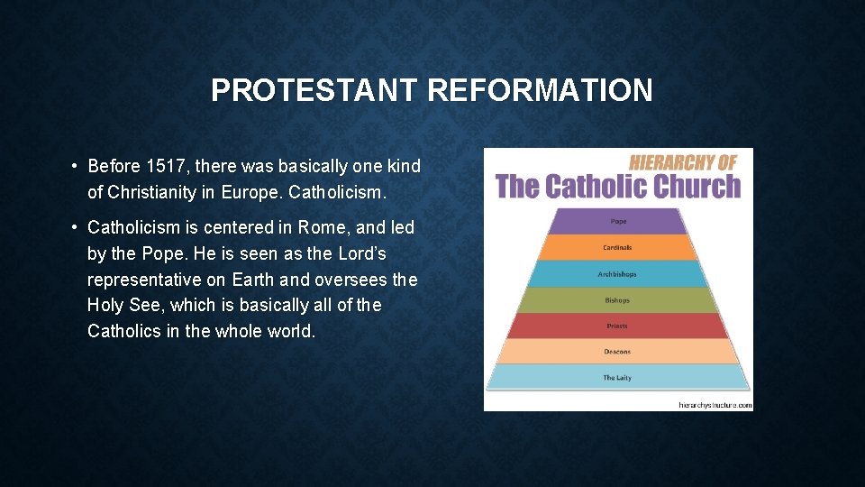 PROTESTANT REFORMATION • Before 1517, there was basically one kind of Christianity in Europe.