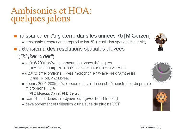 Ambisonics et HOA: quelques jalons n naissance en Angleterre dans les années 70 [M.