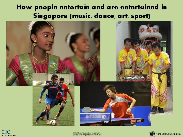 How people entertain and are entertained in Singapore (music, dance, art, sport) Geo_Y 06_U
