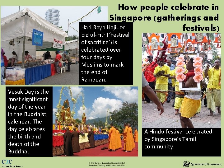 How people celebrate in Singapore (gatherings and Hari Raya Haji, or festivals) Eid ul-Fitr