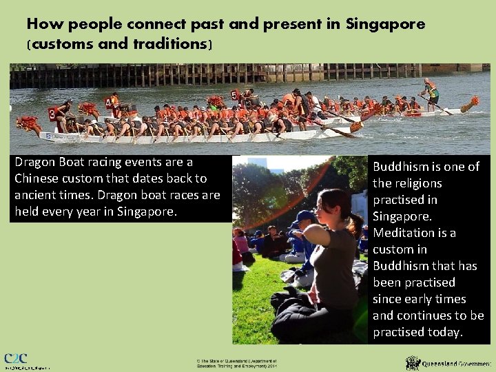 How people connect past and present in Singapore (customs and traditions) Dragon Boat racing
