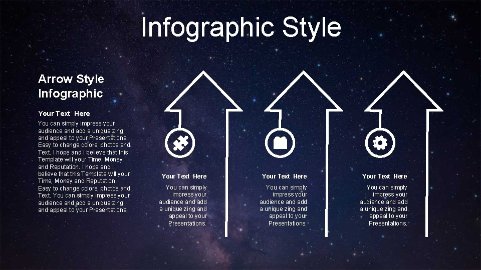 Infographic Style Arrow Style Infographic Your Text Here You can simply impress your audience