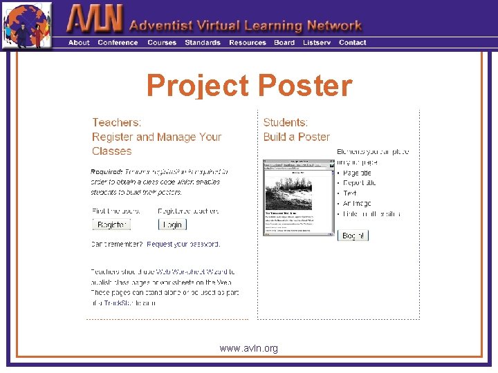 Project Poster www. avln. org 