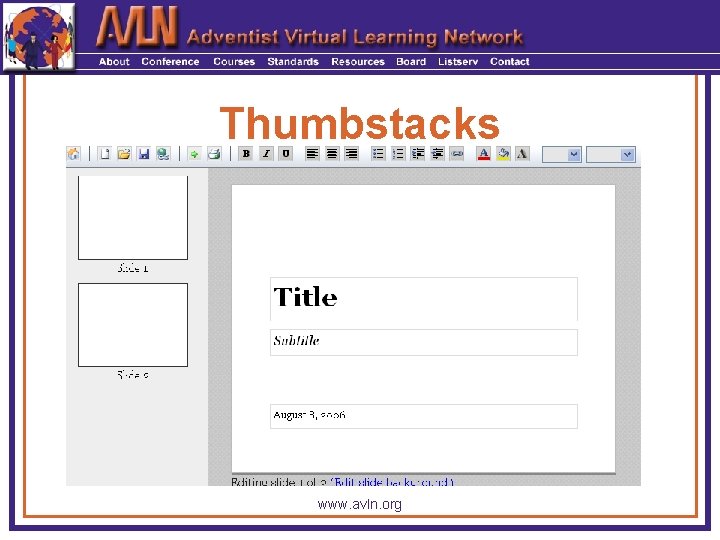 Thumbstacks www. avln. org 