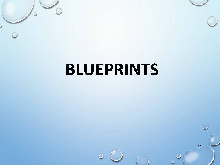 BLUEPRINTS 16 