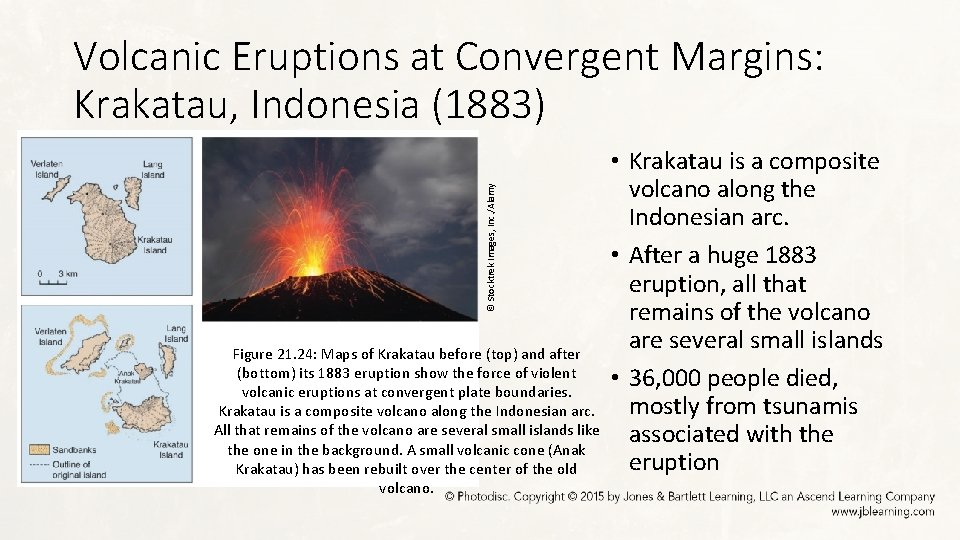 © Stocktrek Images, Inc. /Alamy Volcanic Eruptions at Convergent Margins: Krakatau, Indonesia (1883) Figure