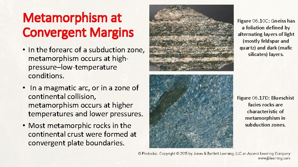 Metamorphism at Convergent Margins • In the forearc of a subduction zone, metamorphism occurs